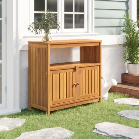 Mesa consola de jardín madera maciza acacia 80x35x75 cm