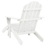 Silla de jardín con otomana madera blanca de vidaXL, Sillas de jardín - Ref: Foro24-40859, Precio: 90,62 €, Descuento: %