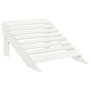 Silla de jardín con otomana madera blanca de vidaXL, Sillas de jardín - Ref: Foro24-40859, Precio: 90,62 €, Descuento: %