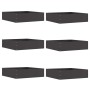 Borde de Césped 6 pcs Negro 50 x 50 x 13 cm Acero