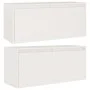 Wall cabinet 2 pcs solid white pine wood 80x30x35 cm by vidaXL, Shelves and shelves - Ref: Foro24-813458, Price: 116,63 €, Di...