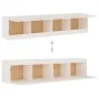 Wall cabinet 2 pcs solid white pine wood 80x30x35 cm by vidaXL, Shelves and shelves - Ref: Foro24-813458, Price: 116,63 €, Di...