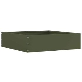 Borde de Césped Verde oliva 50 x 50 x 13 cm Acero