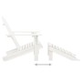 Silla de jardín con otomana madera blanca de vidaXL, Sillas de jardín - Ref: Foro24-40859, Precio: 90,62 €, Descuento: %