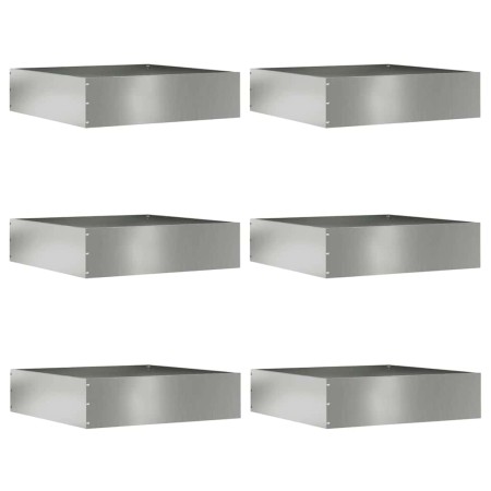Borde de Césped 6 pcs Plateado 50 x 50 x 13 cm en Ribetes y bordes para jardín | Comprar online en Foro24