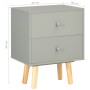 Nachttische 2 Stück massives Kiefernholz grau 40x30x50 cm von vidaXL, Nachttische - Ref: Foro24-285227, Preis: 107,94 €, Raba...