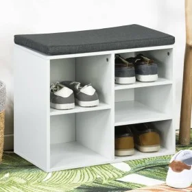 HI Zapatero con cojín blanco 51,5x29x48 cm by HI, Shoe racks and shoe organizers - Ref: Foro24-445599, Price: 53,77 €, Discou...