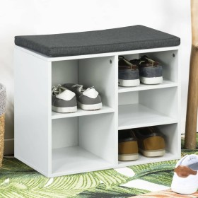 HI Zapatero con cojín blanco 51,5x29x48 cm by HI, Shoe racks and shoe organizers - Ref: Foro24-445599, Price: 52,45 €, Discou...