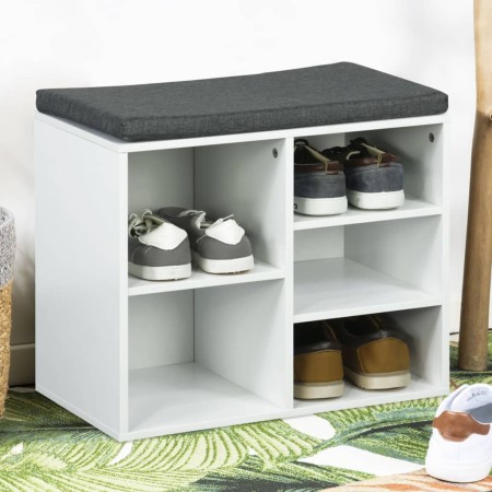 HI Zapatero con cojín blanco 51,5x29x48 cm by HI, Shoe racks and shoe organizers - Ref: Foro24-445599, Price: 52,45 €, Discou...