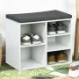 HI Zapatero con cojín blanco 51,5x29x48 cm by HI, Shoe racks and shoe organizers - Ref: Foro24-445599, Price: 53,77 €, Discou...
