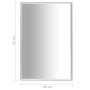 Silberner Spiegel 60x40 cm von vidaXL, Spiegel - Ref: Foro24-322731, Preis: 36,83 €, Rabatt: %