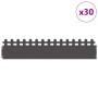 Borduras para césped 30 pcs Negro 103 x 0,05 x 22 cm Acero