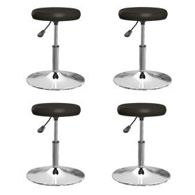 Sillas de comedor 4 unidades cuero sintético negro Sillas de comedor 4 unidades cuero sintético negro