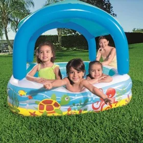 Bestway Children's pool with blue awning 140x140x114 cm by Bestway, Swimming pools - Ref: Foro24-3202424, Price: 49,32 €, Dis...