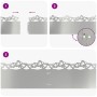 Borduras para césped 10 pcs Plateado 103 x 0,05 x 22 cm