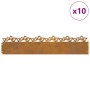 Borduras para césped 10 pcs Oxidado 103 x 0,05 x 22 cm