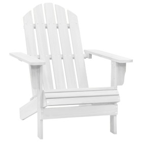 Silla de jardín de madera blanca de vidaXL, Sillas de jardín - Ref: Foro24-40860, Precio: 83,89 €, Descuento: %