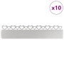 Borduras para césped 10 pcs Plateado 103 x 0,05 x 22 cm