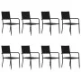9-teiliges Garten-Esszimmermöbel-Set aus schwarzem PE-Rattan von vidaXL, Gartensets - Ref: Foro24-3072509, Preis: 424,61 €, R...