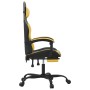 Gaming chair with footrest in black and gold synthetic leather by vidaXL, Gaming chairs - Ref: Foro24-3143904, Price: 112,68 ...