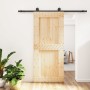 Puerta corredera con herrajes madera maciza de pino 90x210 cm de vidaXL, Puertas - Ref: Foro24-3203073, Precio: 200,13 €, Des...