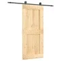 Puerta corredera con herrajes madera maciza de pino 90x210 cm de vidaXL, Puertas - Ref: Foro24-3203073, Precio: 209,51 €, Des...