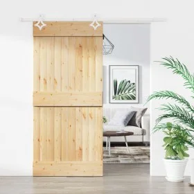 Sliding door with solid pine wood fittings 95x210 cm by vidaXL, Doors - Ref: Foro24-3203183, Price: 197,65 €, Discount: %
