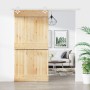 Schiebetür mit Beschlägen aus massivem Kiefernholz, 100 x 210 cm von vidaXL, Türen - Ref: Foro24-3203184, Preis: 231,36 €, Ra...