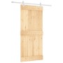 Schiebetür mit Beschlägen aus massivem Kiefernholz, 95 x 210 cm von vidaXL, Türen - Ref: Foro24-3203183, Preis: 199,57 €, Rab...