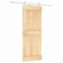 Schiebetür mit Beschlägen aus massivem Kiefernholz, 80 x 210 cm von vidaXL, Türen - Ref: Foro24-3203180, Preis: 182,13 €, Rab...