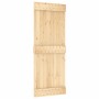 Schiebetür mit Beschlägen aus massivem Kiefernholz, 80 x 210 cm von vidaXL, Türen - Ref: Foro24-3203180, Preis: 182,13 €, Rab...