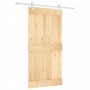 Schiebetür mit Beschlägen aus massivem Kiefernholz, 100 x 210 cm von vidaXL, Türen - Ref: Foro24-3203184, Preis: 231,36 €, Ra...