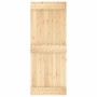 Schiebetür mit Beschlägen aus massivem Kiefernholz, 80 x 210 cm von vidaXL, Türen - Ref: Foro24-3203180, Preis: 182,13 €, Rab...