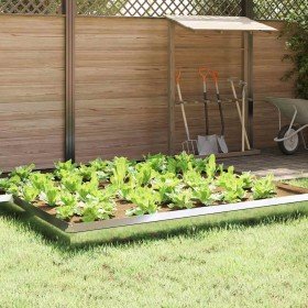 Valla para caracoles 4 pcs Plateado 100 x 3,5 x 25 cm