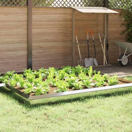 Valla para caracoles 4 pcs Plateado 100 x 3,5 x 25 cm