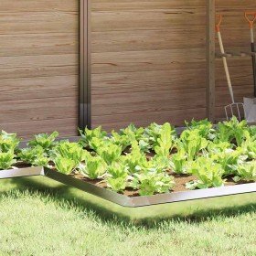 Valla para caracoles 4 pcs Plateado 13,5 x 13,5 x 25 cm