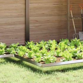 Valla para caracoles Plateado 13,5 x 13,5 x 25 cm en Ribetes y bordes para jardín | Comprar online en Foro24