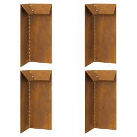 Valla para caracoles 4 pcs Oxidado 10 x 10 x 25 cm