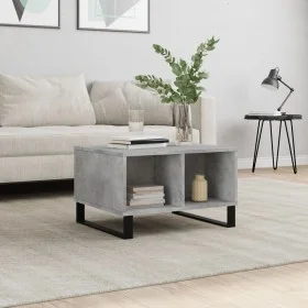 Mesa de centro madera contrachapada gris hormigón 60x50x36,5 cm de vidaXL, Mesas de centro - Ref: Foro24-830552, Precio: 51,2...