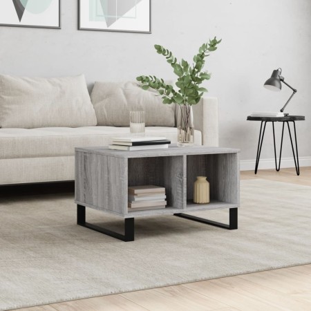 Mesa de centro madera contrachapada gris Sonoma 60x50x36,5 cm de vidaXL, Mesas de centro - Ref: Foro24-830554, Precio: 53,34 ...
