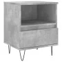 Bedside table made of gray concrete engineered wood, 40x35x50 cm by vidaXL, Nightstands - Ref: Foro24-830628, Price: 41,12 €,...