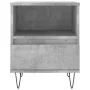 Bedside table made of gray concrete engineered wood, 40x35x50 cm by vidaXL, Nightstands - Ref: Foro24-830628, Price: 41,12 €,...