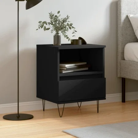 Schwarzer Nachttisch aus Sperrholz, 40 x 35 x 50 cm von vidaXL, Nachttische - Ref: Foro24-830622, Preis: 48,00 €, Rabatt: %
