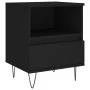 Schwarzer Nachttisch aus Sperrholz, 40 x 35 x 50 cm von vidaXL, Nachttische - Ref: Foro24-830622, Preis: 48,00 €, Rabatt: %