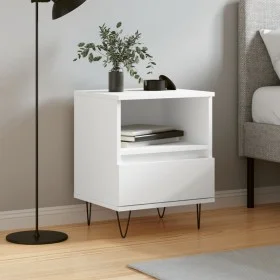 Mesita de noche madera contrachapada blanco 40x35x50 cm de vidaXL, Mesitas de noche - Ref: Foro24-830620, Precio: 45,53 €, De...