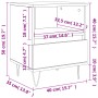 Weißer Nachttisch aus Sperrholz, 40 x 35 x 50 cm von vidaXL, Nachttische - Ref: Foro24-830620, Preis: 46,19 €, Rabatt: %