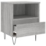 Mesita de noche 2 uds madera ingeniería gris Sonoma 40x35x50 cm de vidaXL, Mesitas de noche - Ref: Foro24-830633, Precio: 70,...