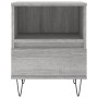 Mesita de noche 2 uds madera ingeniería gris Sonoma 40x35x50 cm de vidaXL, Mesitas de noche - Ref: Foro24-830633, Precio: 70,...