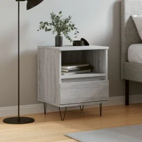 Sonoma grauer Nachttisch aus Holzwerkstoff, 40 x 35 x 50 cm von vidaXL, Nachttische - Ref: Foro24-830632, Preis: 39,91 €, Rab...