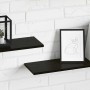 Tablero de Estantería 4 pcs Negro 100 x 20 x 1.5 cm en Librerías y estanterías | Comprar online en Foro24